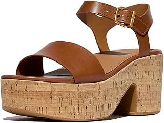 FitFlop Women's PlatFForms Leather Wedge Ankle-Strap Sandals - Ultra-Comfy