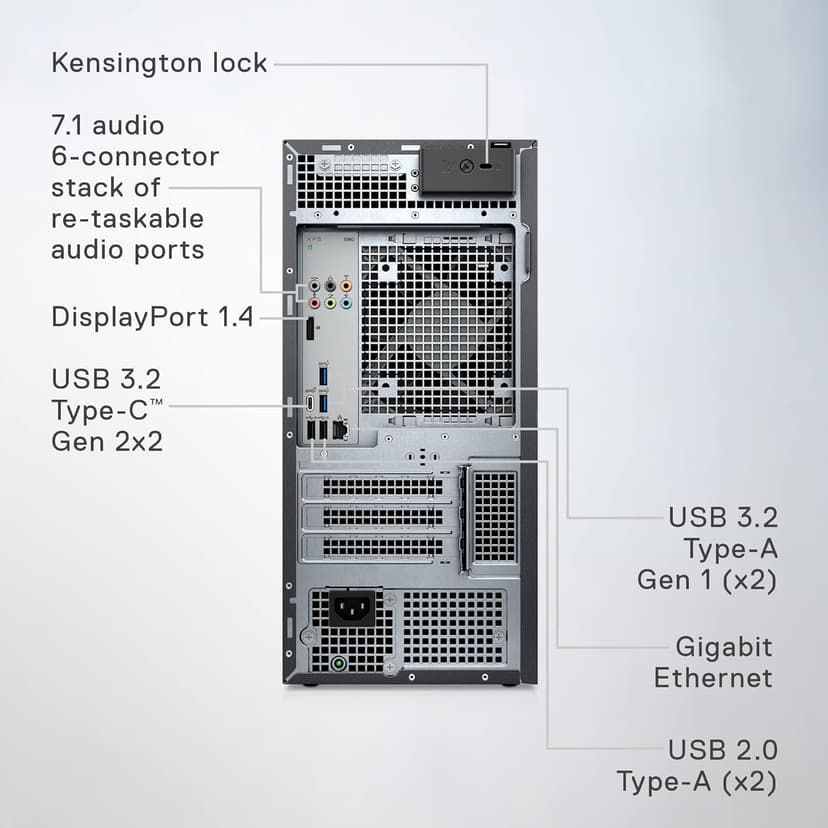 Dell XPS 8960 Desktop - 14th Generation Intel Core i7-14700 Processor, 32GB DDR5 RAM, 1TB SSD, Intel UHD 770 Graphics, Windows 11 Home, Onsite & Migrate Service - Black