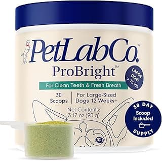PetLab ProBright Dental Powder for Large Dogs - Fights Tartar & Bad Breath Easily