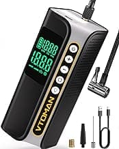 VTOMAN X6 Pro: 160PSI Cordless Tire Inflator w/ Power Bank & Auto-Stop Gauge