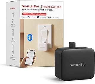 SwitchBot Fingerbot: Smart Rocker Switch Pusher - App/Timer, No Wiring, Bluetooth Black