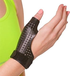 BraceAbility Rigid Thumb Splint for Arthritis, Trigger Thumb Relief (Left Small)