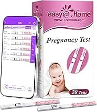Easy@Home Pregnancy Test Strips Kit, 20 Pack Early Detection hCG Tests - Bulk Pregnancy Strips - Powered by Premom APP