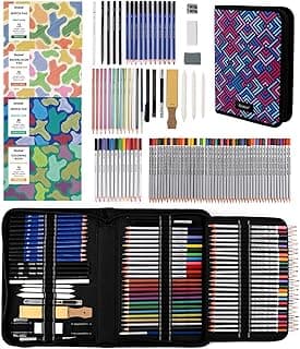 Grabie® Classic Drawing Pencil Set Of 104, Colored Pencils for Adult Coloring Books, Color Pencils Set for Adults Beginners & Pro., Soft Core Artist Sketching Drawing Pencils Art Supplies