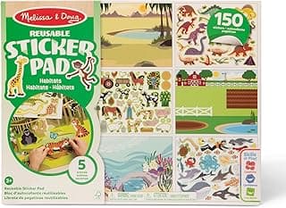 Melissa & Doug Habitats Reusable Sticker Book: 150+ Stickers, 5 Scenes