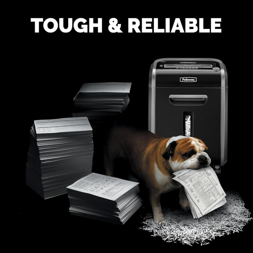Fellowes ‎Powershred 79Ci 16-Sheet 100% Jam-Proof Heavy Duty Crosscut Paper Shredder Machine for Office and Home, Black/Dark Silver 3227919