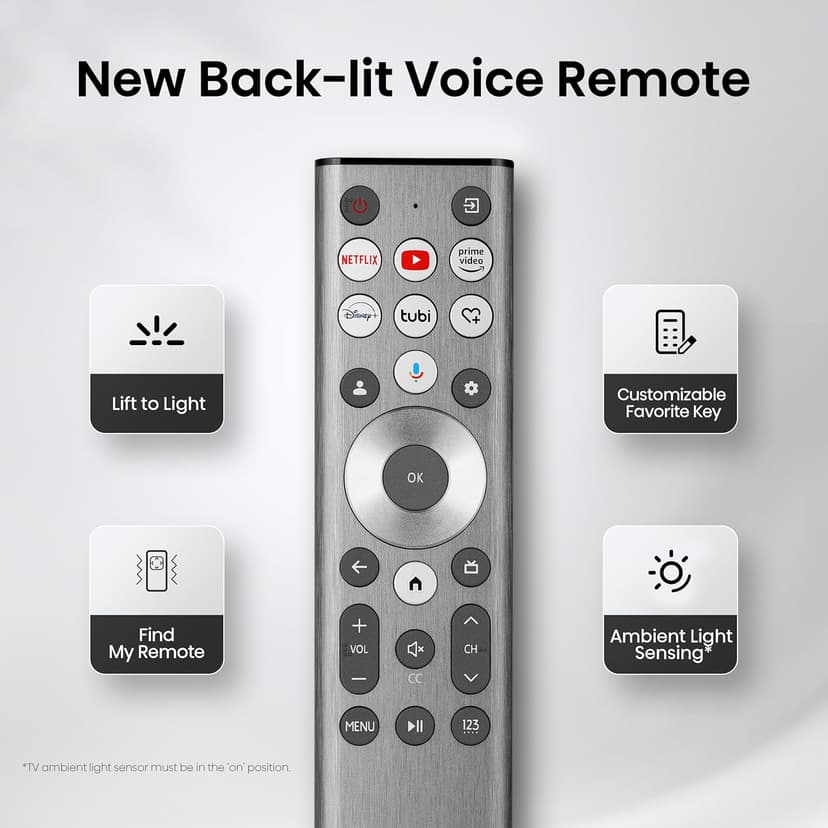 Hisense 55" Class U8 Mini-LED ULED 4K UHD Google Smart TV (55U8QG, 2025 Model) - QLED, Native 165Hz, VRR 288, Up to LD5600, 5000 Nits, HDR10+, Dolby Vision IQ · Atmos, IMAX Enhanced, 4.1.2 Ch Audio