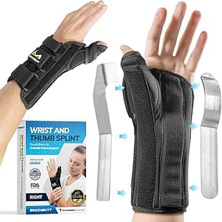 Left Hand Thumb Spica Splint for De Quervain's, Tendonitis & Arthritis - BraceAbility