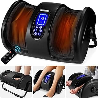 Heated Shiatsu Foot Massager for Pain Relief, Plantar Fasciitis - Compact Black