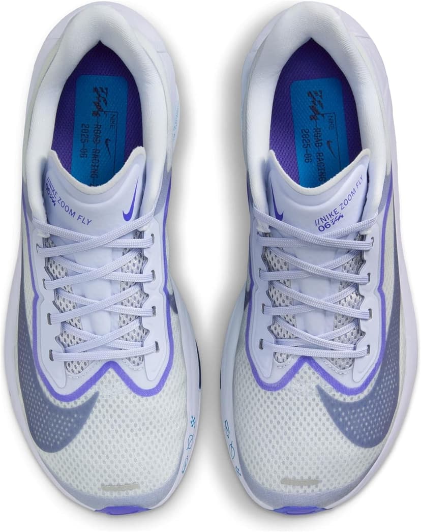 Nike Zoom Fly 6 Women's Road Racing Shoes (FN8455-004, Ghost/Football Grey/Blue Lightning/Blue Void)