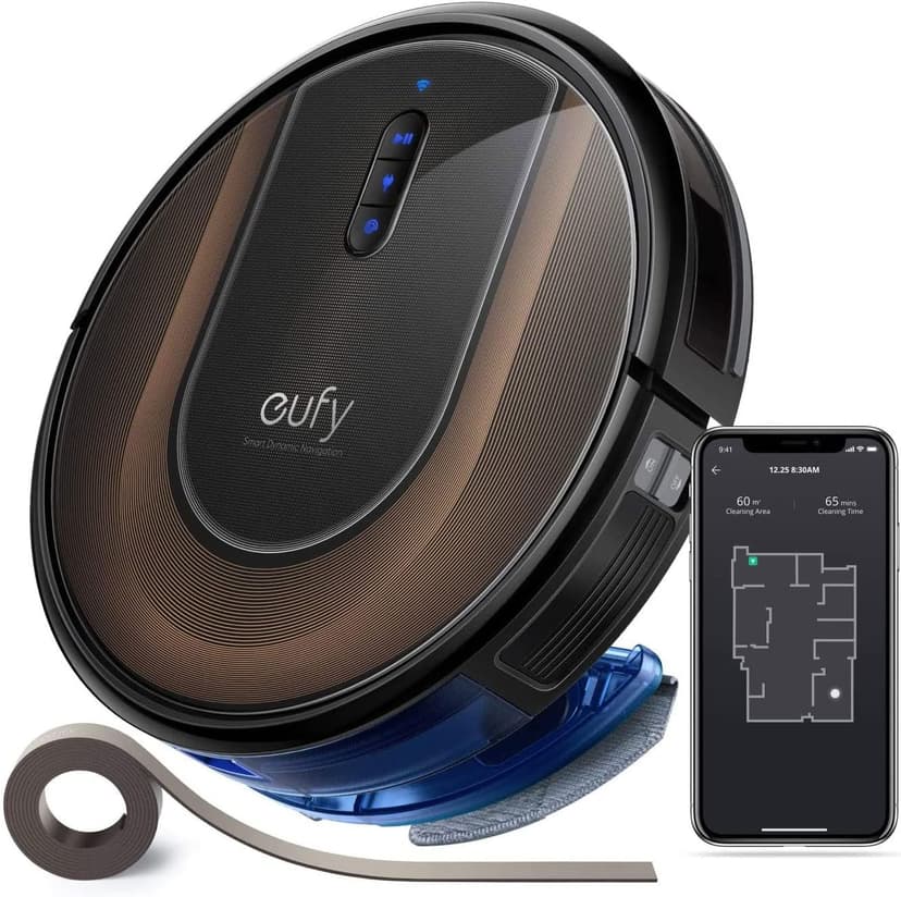 eufy by Anker, RoboVac G30 Hybrid, Dynamic Navigation 2.0, 2-in-1 Sweep and mop, 2000Pa Powerful Suction,Robot Vacuum,Wi-Fi, Boundary Strips