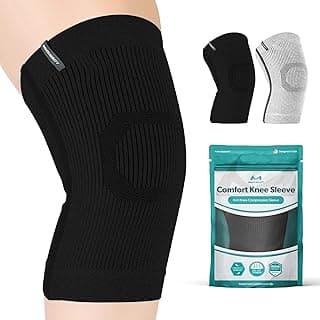 Plus Size XL/2XL Knee Brace: Arthritis Pain Relief & Non-Slip Support (Black)