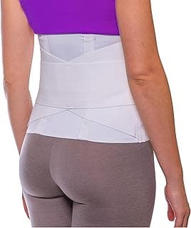 Women's Discreet Lightweight Lower Back Brace for Pain Relief (L)