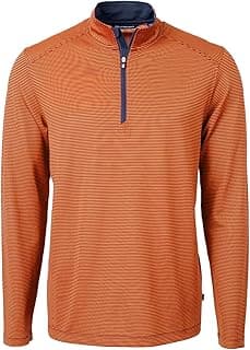 Cutter & Buck Men's Eco Virtue Micro Stripe Quarter Zip Sweater