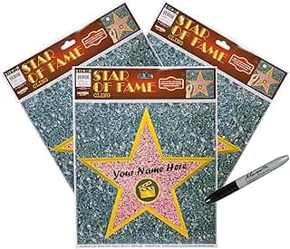 12 Custom Hollywood Walk of Fame Stars Decal Kit w/ Marker