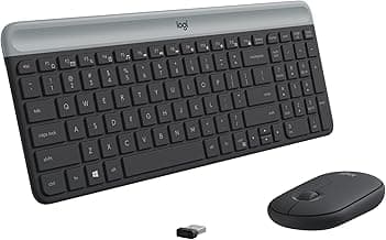 Logitech MK470 Slim Quiet Wireless Keyboard Mouse Combo - Graphite