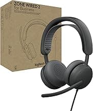 Logitech Zone Wired 2: ANC Business Headset, Zoom Certified, USB-C