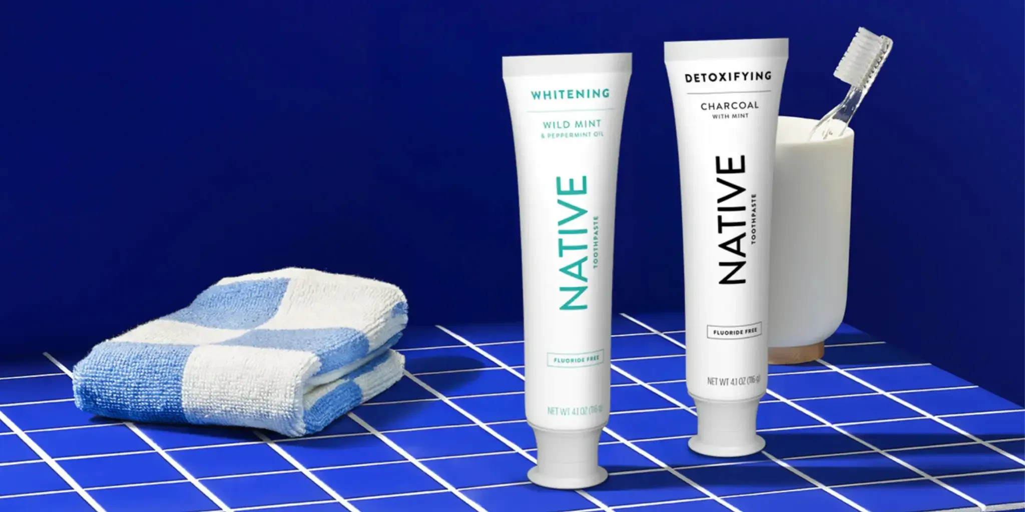 Two tubes of Native toothpaste