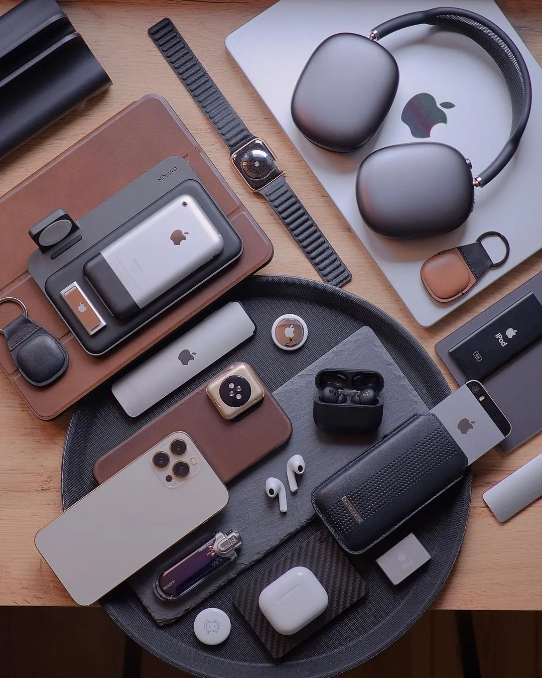 A collection of Apple gadgets and accesscories, including iPhones, AirPods, Apple Watch, MacBook and AirPods Max. (Image: appletechnerd) A collection of Apple gadgets and accesscories, including iPhones, AirPods, Apple Watch, MacBook and AirPods Max.