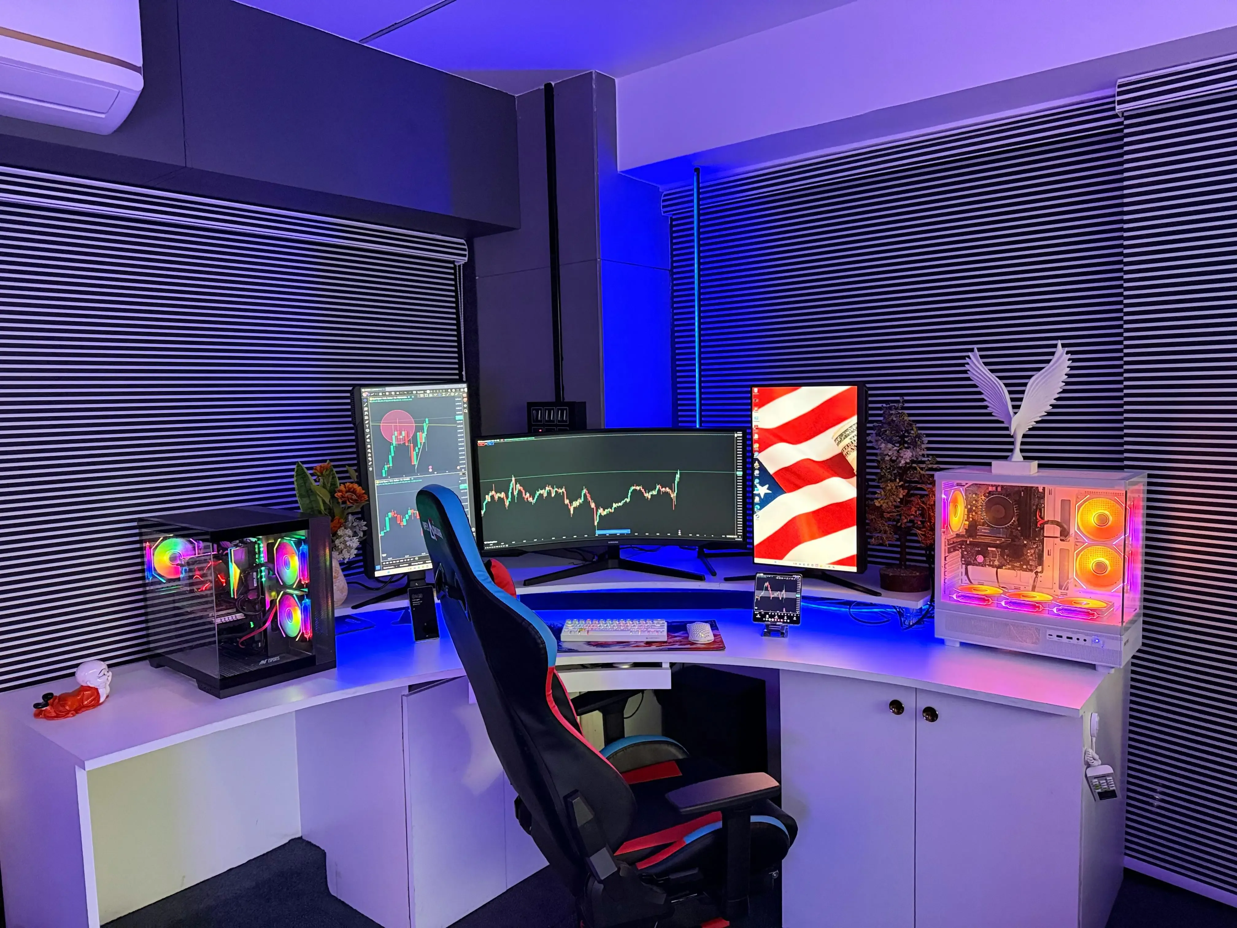 A gaming setup