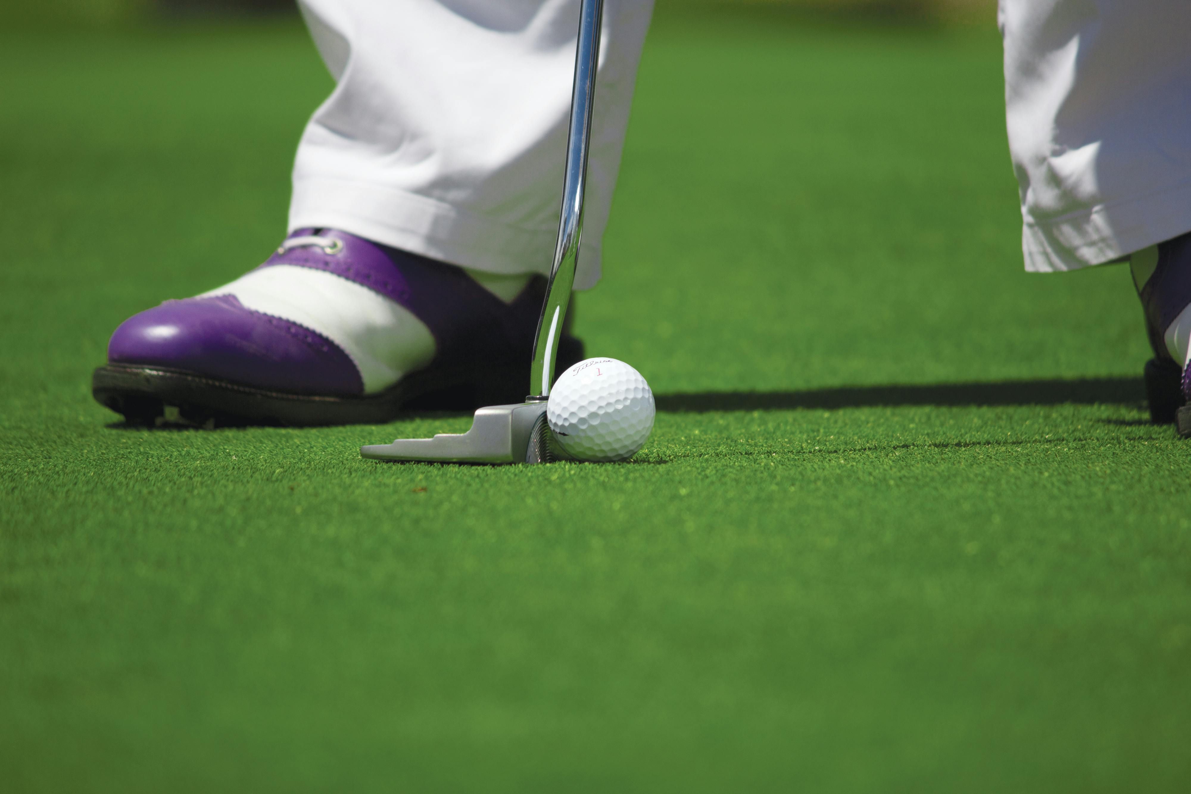 People playing golf.